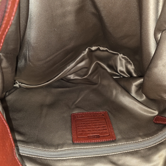 Coach Dylan Limited Edition Cracked Leather Brick Red Tote #14633 - Picture 10 of 16